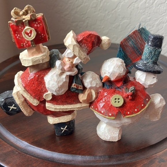 Kurt Adler: Dancing Santa & snowman- Holiday/Christmas/Winter- Decor - Picture 7 of 8